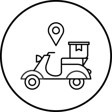 Motosiklet simge vektör çizim