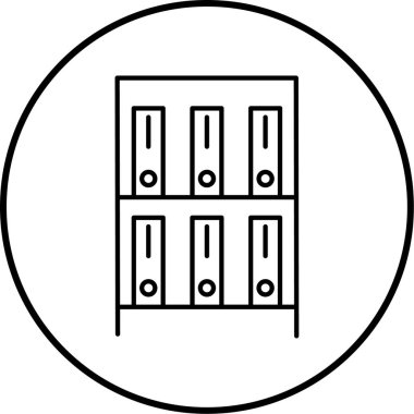 Kitaplık simge vektör çizim