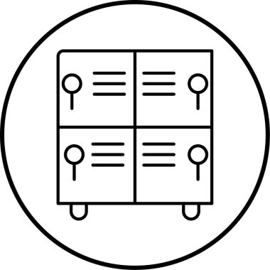 Kitaplık. Web simgesi basit illüstrasyon