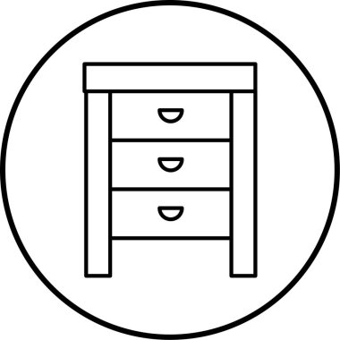 Dolap. Web simgesi basit illüstrasyon