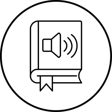 Ses kitabı. Web simgesi basit illüstrasyon