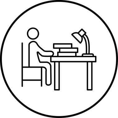 Ofis tablo simgesinin vektör illüstrasyonu