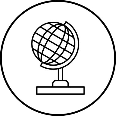 Küre. Web simgesi basit illüstrasyon