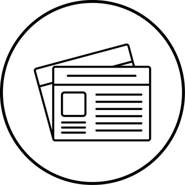 belge ikon vektör illüstrasyonu