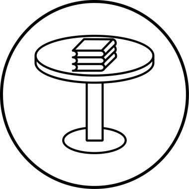 Kitap ikonu vektör illüstrasyonlu masa