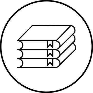 Bir kitap simgesinin vektör illüstrasyonu