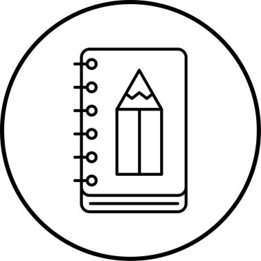 Kalem. Web simgesi basit illüstrasyon