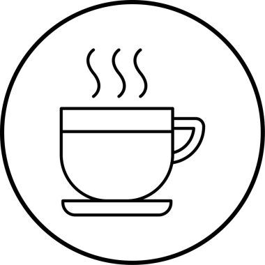 Çay Kupası vektör satırı simgesi