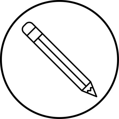 Kalem. Web simgesi basit illüstrasyon