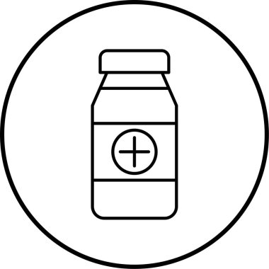 İlaç ikonu vektör illüstrasyonlu kavanoz