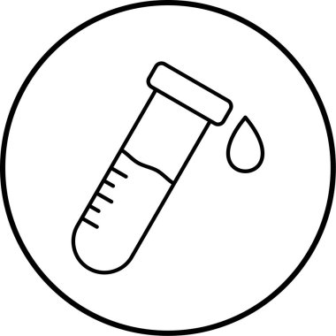 test tübü ikon vektör çizimi