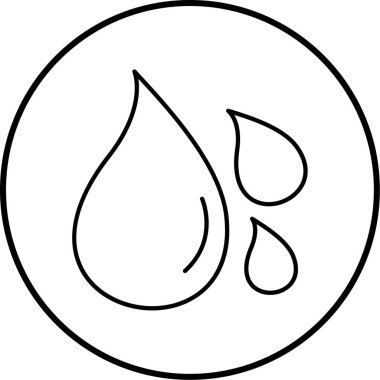 Su bırakma simgesinin vektör illüstrasyonu