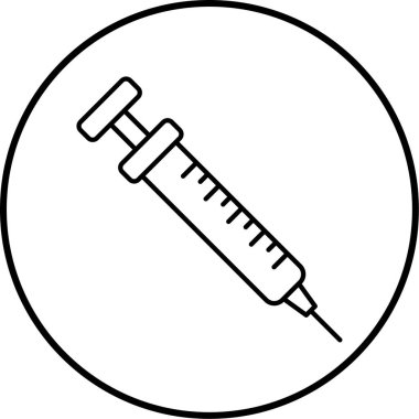 Şırınga simgesinin vektör illüstrasyonu