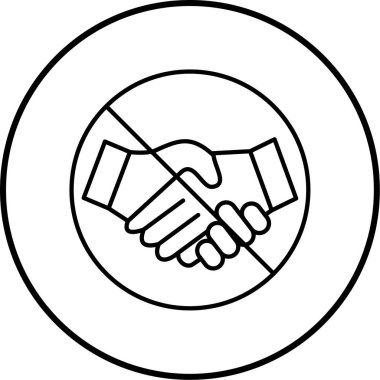 El sıkışma simgesi olmayan vektör illüstrasyonu