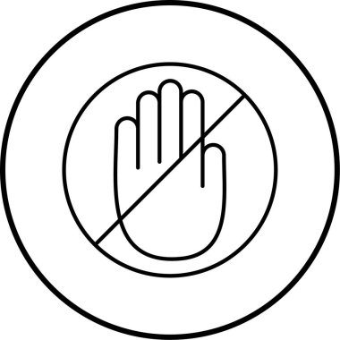 dur işareti simgesi, vektör çizimi