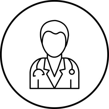 Bir doktor simgesinin vektör çizimi
