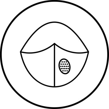 Yüz maskesi simgesinin vektör illüstrasyonu