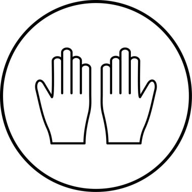 Bir el simgesinin vektör illüstrasyonu