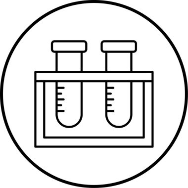 test tübü ikon vektör çizimi