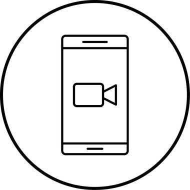 Cep telefonu kamera simgesinin vektör illüstrasyonu