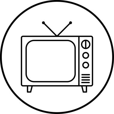 Televizyon. Web simgesi basit illüstrasyon
