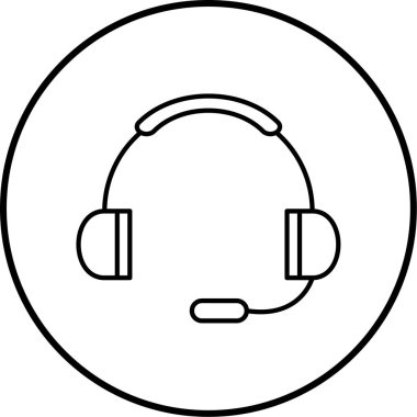 Kulaklık simgesinin vektör illüstrasyonu