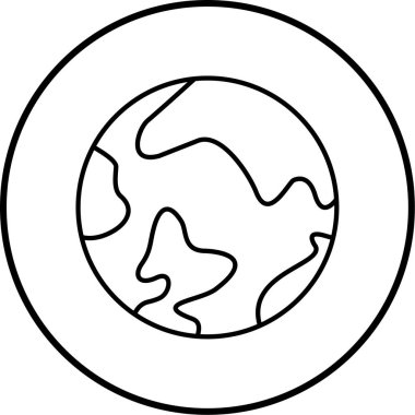 Toprak. Web simgesi basit illüstrasyon