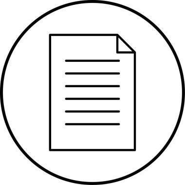 belge simgesi vektör illüstrasyonu