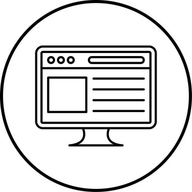 Bilgisayar belgesi simgesinin vektör illüstrasyonu