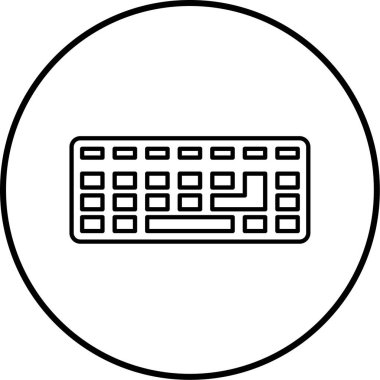 Bilgisayar klavye simgesinin vektör illüstrasyonu