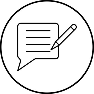 Konuşma baloncuğu simgesinin vektör çizimi