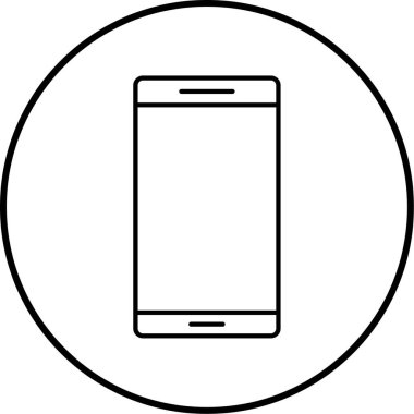 Cep telefonu simgesi, vektör illüstrasyonu