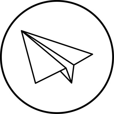 Kağıt düzlem simgesinin vektör çizimi