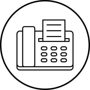 faks simgesi vektör illüstrasyonu 