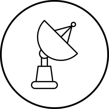 Uydu. Web simgesi basit illüstrasyon