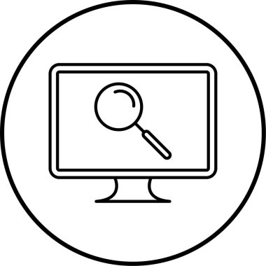 Bilgisayar aramasının vektör illüstrasyonu