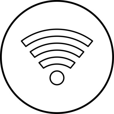 Kablosuz. Web simgesi basit illüstrasyon