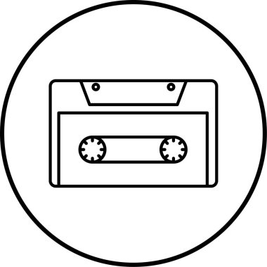 ses kaset simgesi vektör illüstrasyonu