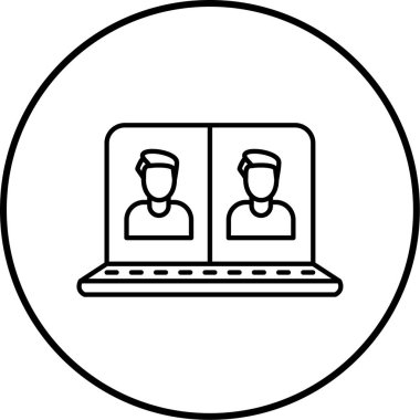 Dizüstü bilgisayar simgesi vektör çizimi