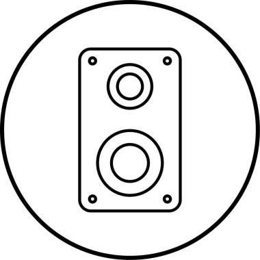Müzik hoparlörü Web simgesi basit illüstrasyon