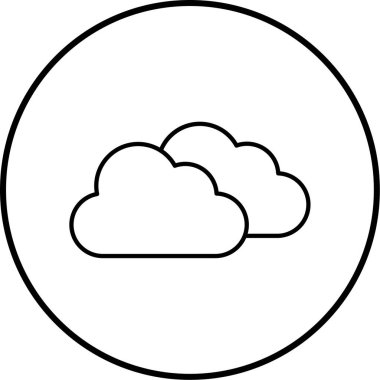 Bulut. Web simgesi basit illüstrasyon