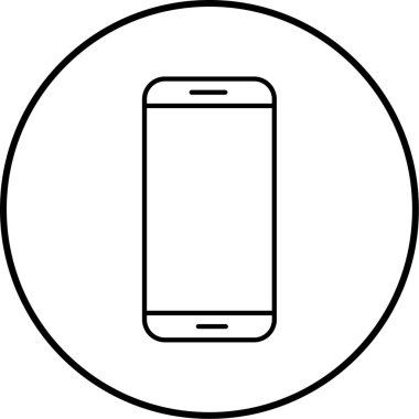 Cep telefonu simgesi, vektör illüstrasyonu