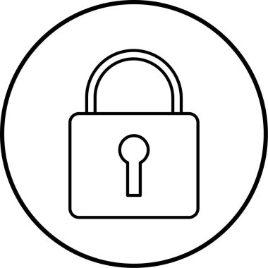 Kilit simgesinin vektör illüstrasyonu
