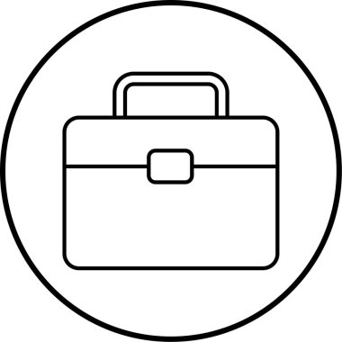 Evrak çantası simgesinin vektör illüstrasyonu