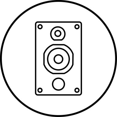 Müzik hoparlörü Web simgesi basit illüstrasyon