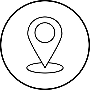 konum. Web simgesi basit illüstrasyon