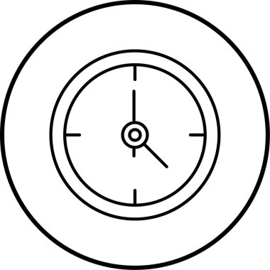 Saat. Web simgesi basit illüstrasyon