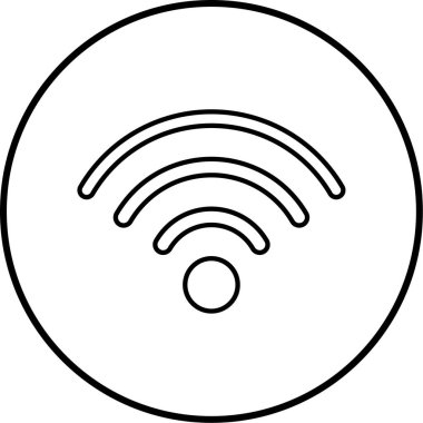 Kablosuz. Web simgesi basit illüstrasyon