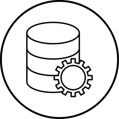 veritabanı. Web simgesi basit illüstrasyon