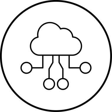 Bulut ağı. Basit resimleme